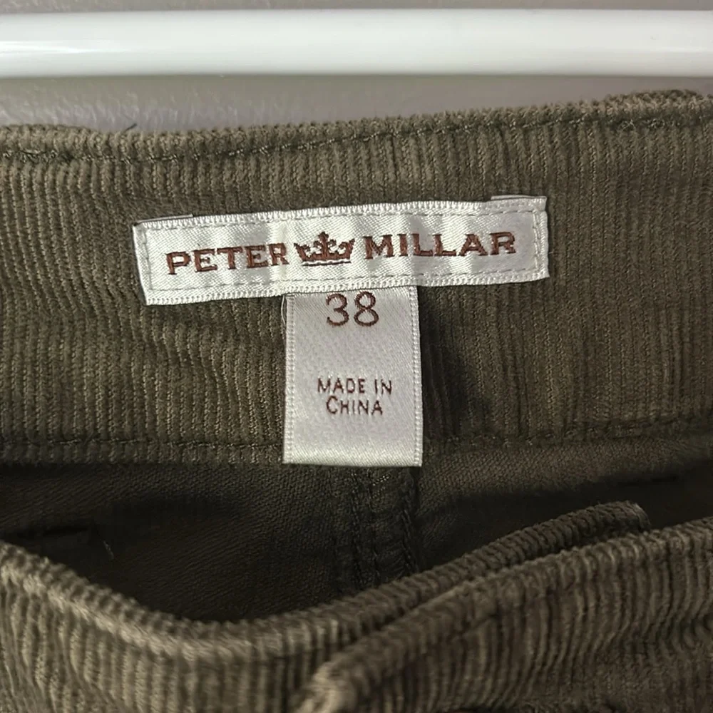 PETER MILLAR Men’s Olive Green Corduroy Pants